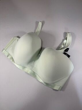Addition Elle Wireless T-Shirt Bra 48D Ribbed Light Green NWT Comfort Plus Size